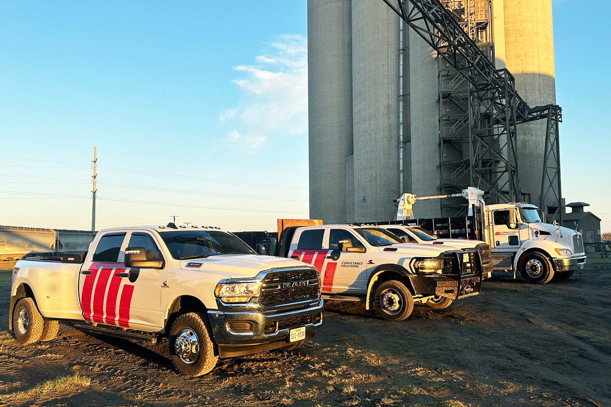 MiCS Trucks On Site at Cement Customer Field Service
